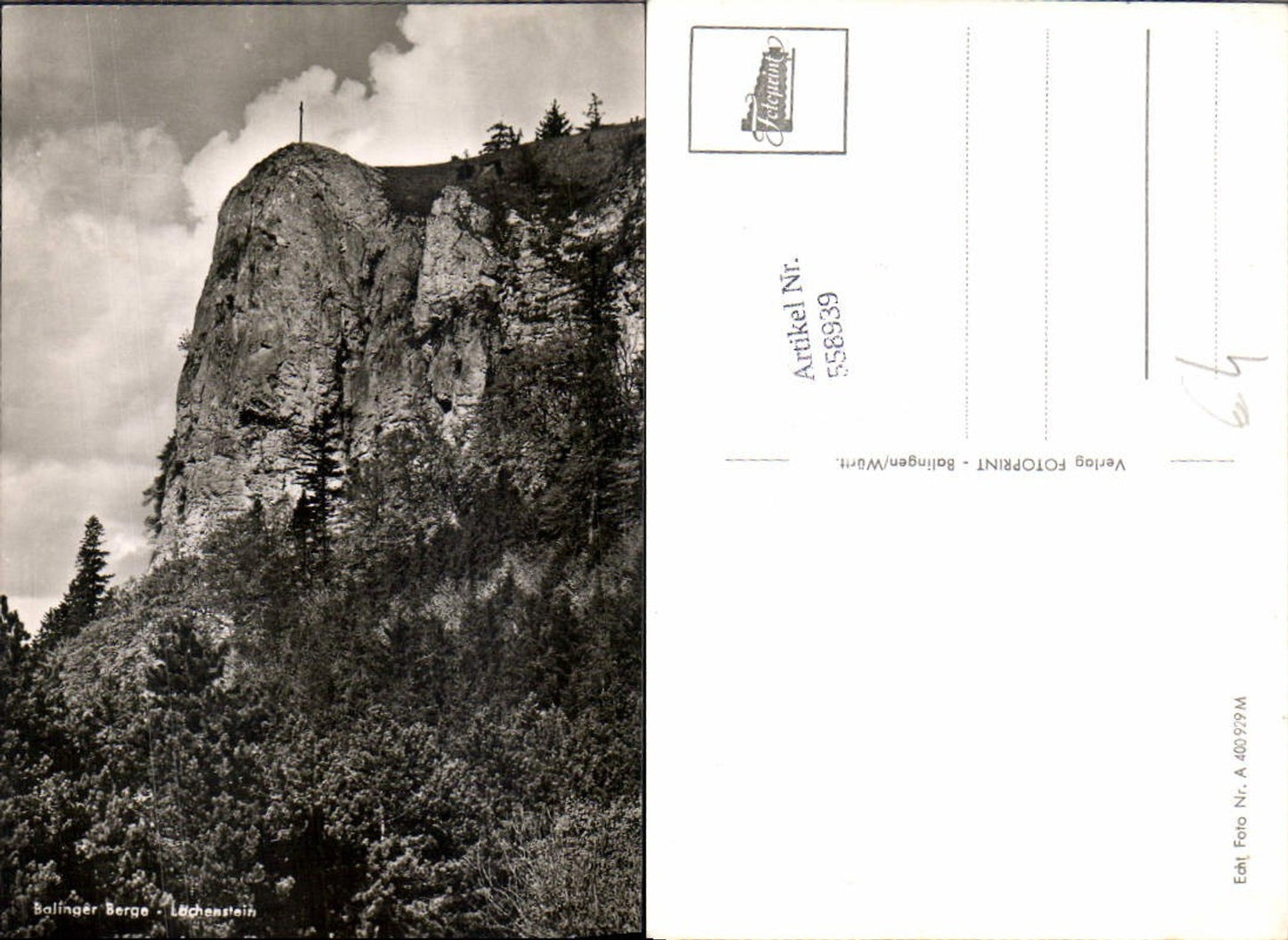 558939,Foto Ak Balinger Berge Lachenstein b. Hausen am Tann