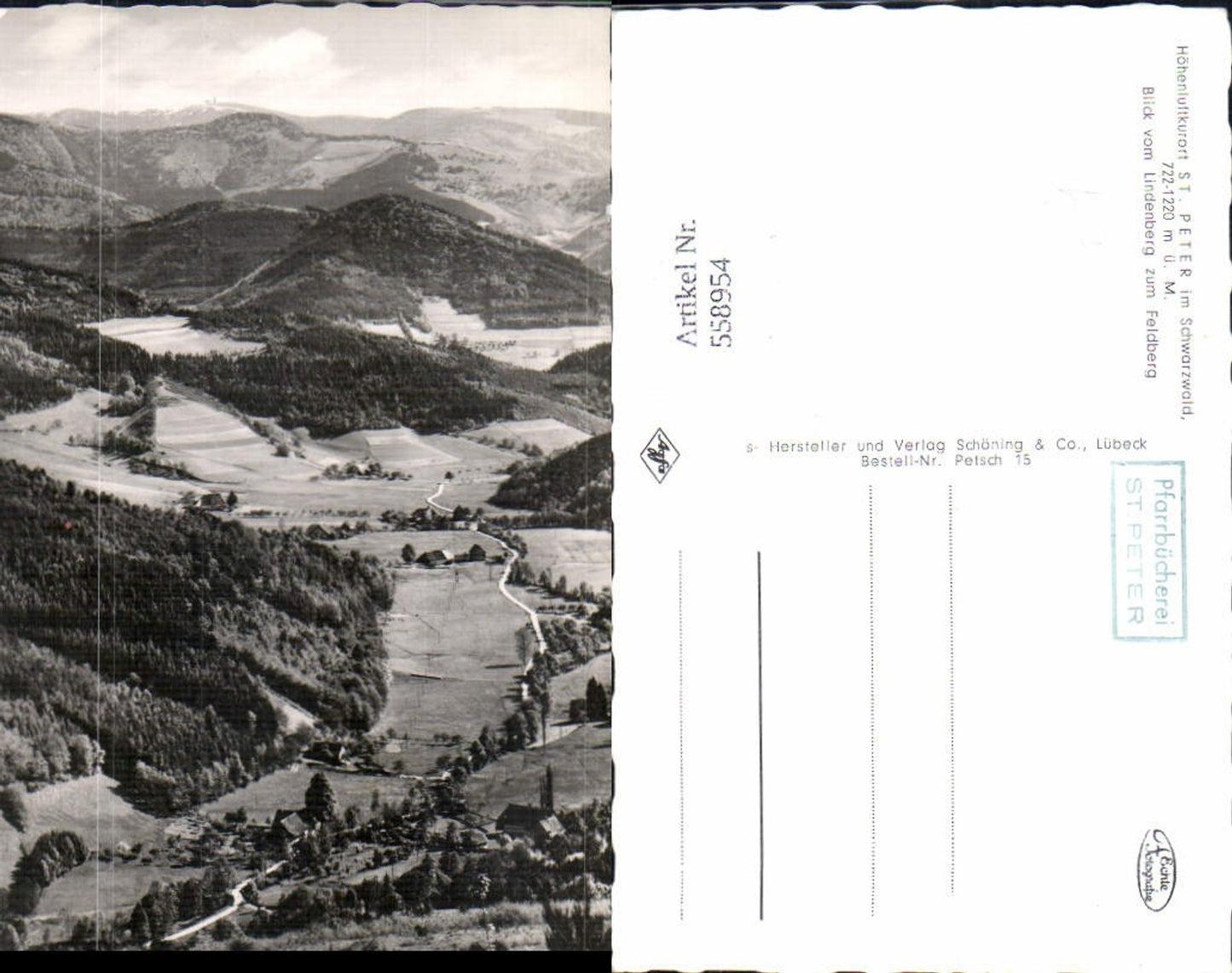 558954,Foto Ak St Peter im Schwarzwald Lindenberg Feldberg
