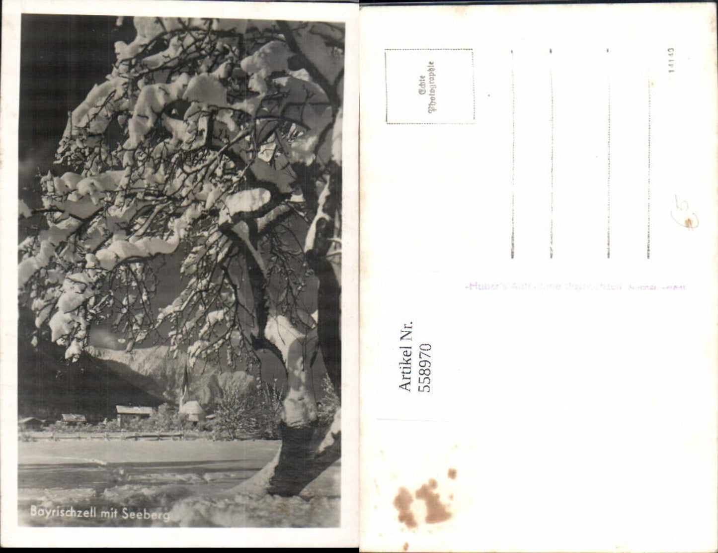 558970,Foto Ak Bayrischzell m. Seeberg Winteransicht