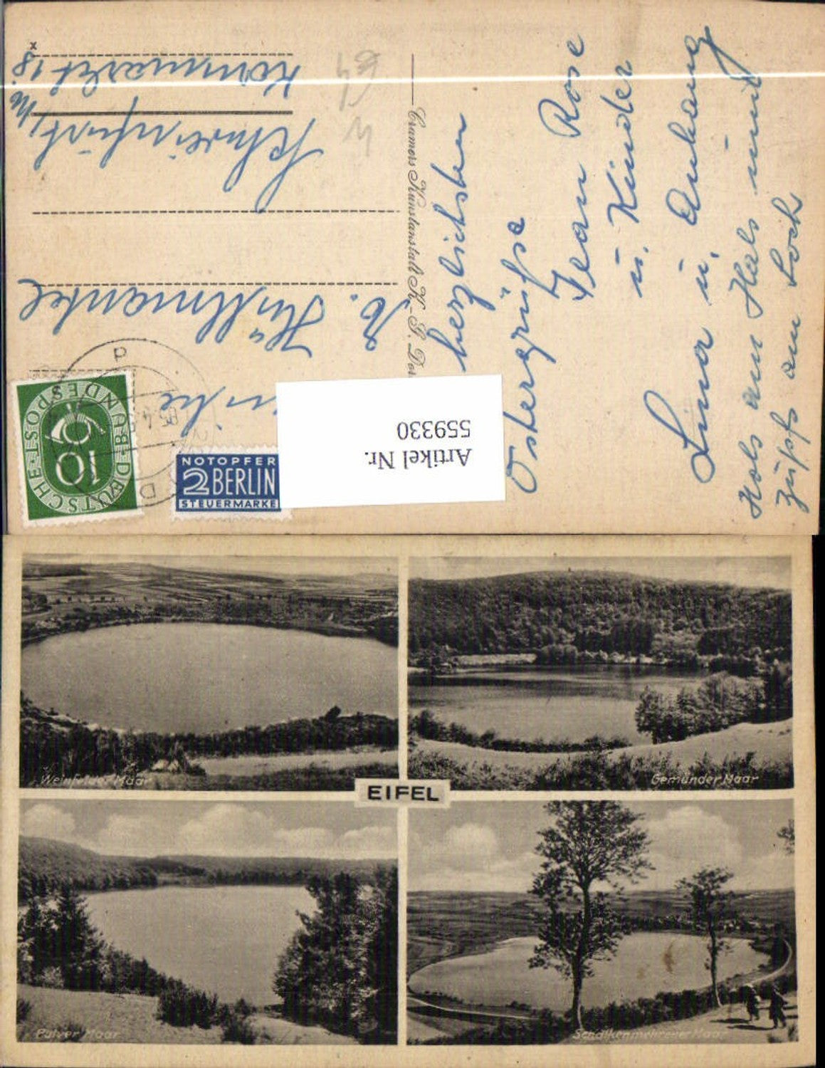 559330,Mehrbild Ak Eifel Weinfelder Maar Gemünder Maar Daun