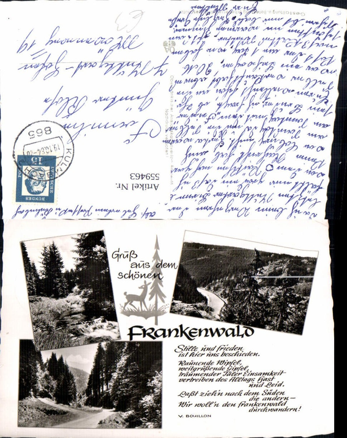559463,Mehrbild Ak Frankenwald Text V. Bouillon Kulmbach