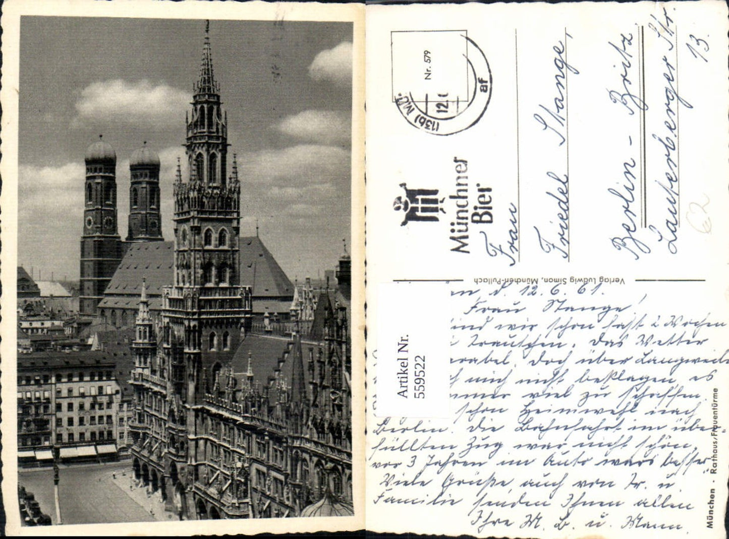 559522,München Rathaus Frauentürme