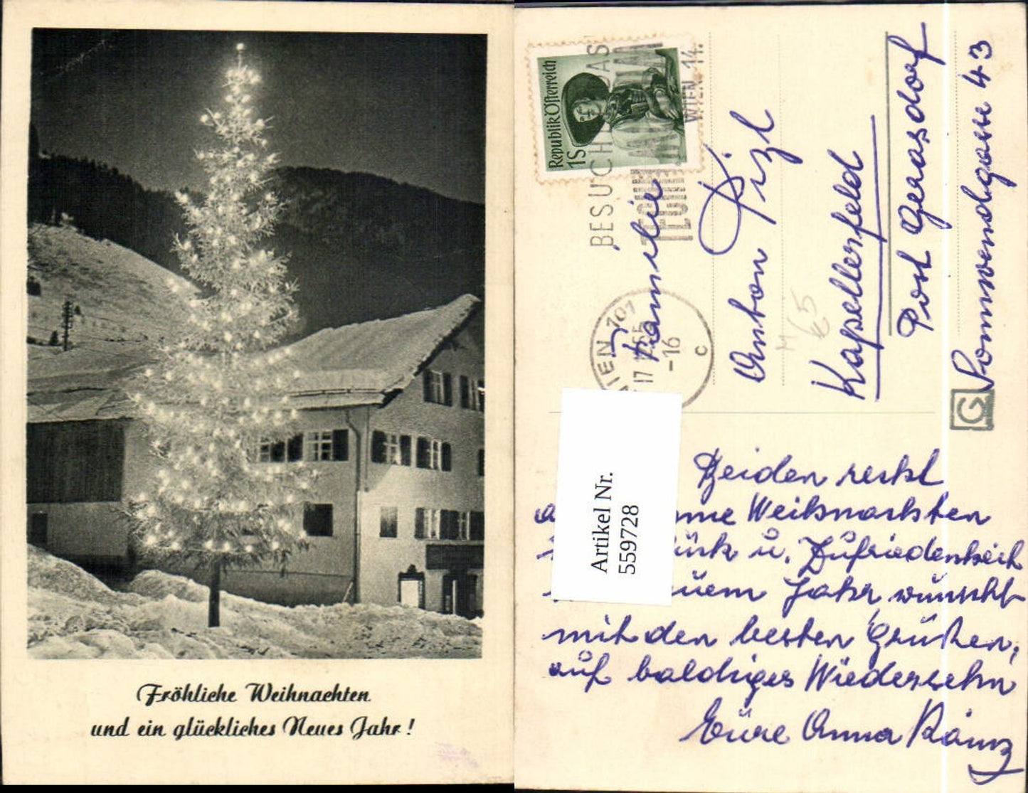 559728,Weihnachten Beleuchteter Tannenbaum Haus Winterlandschaft