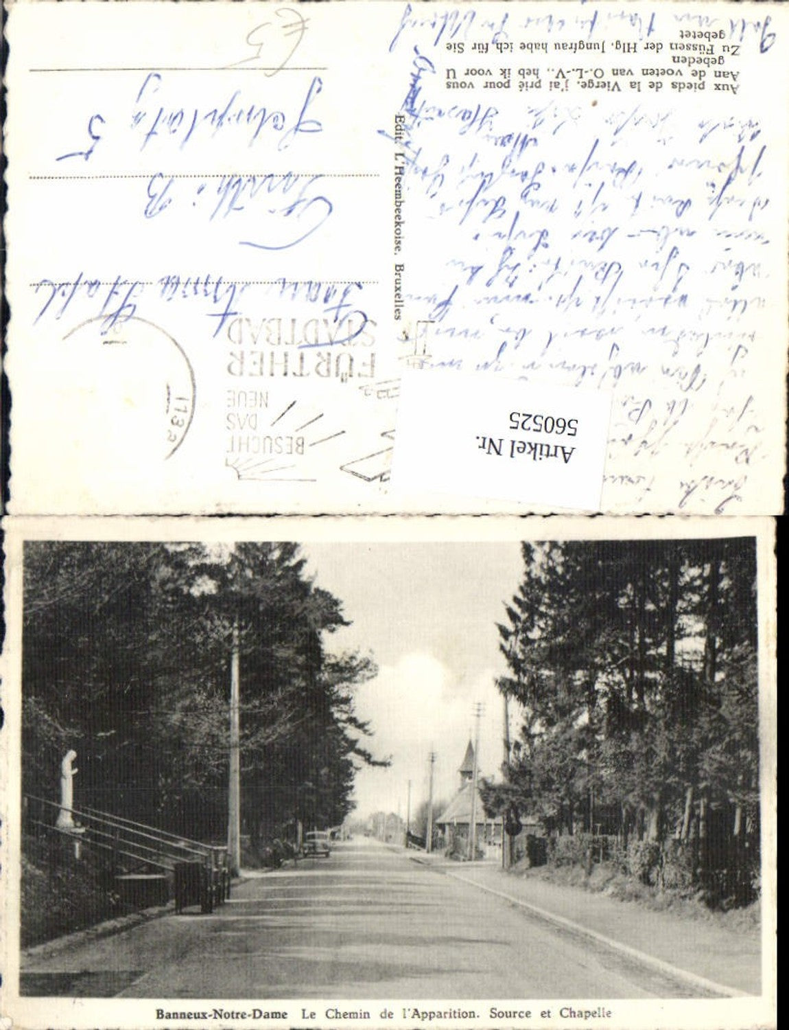 560525,Belgium Banneux-Notre-Dame Le Chemin de l Apparition source et Chapelle Statue