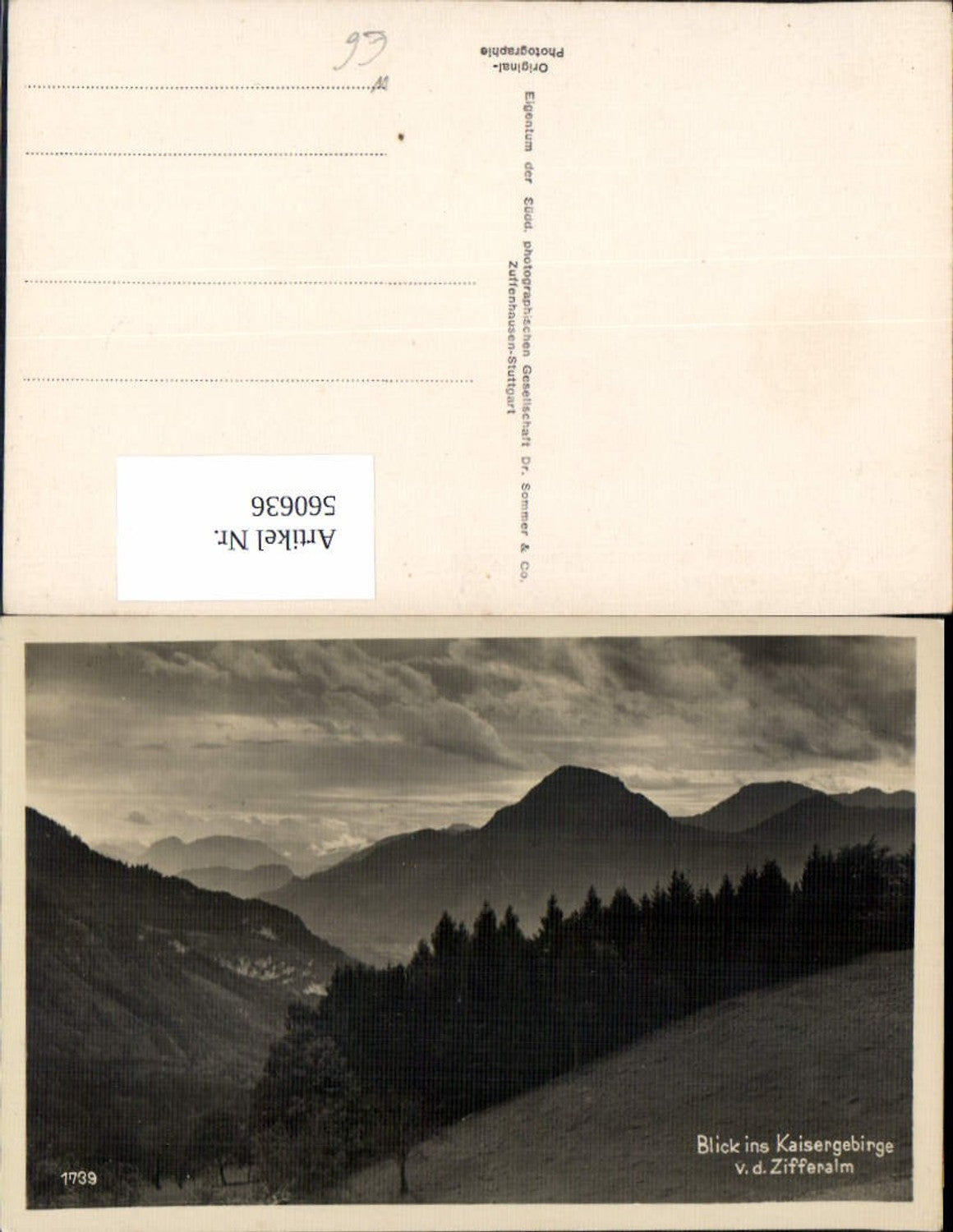 560636,Foto Ak Blick ins Kaisergebirge v. d. Zifferalm b. Samerberg