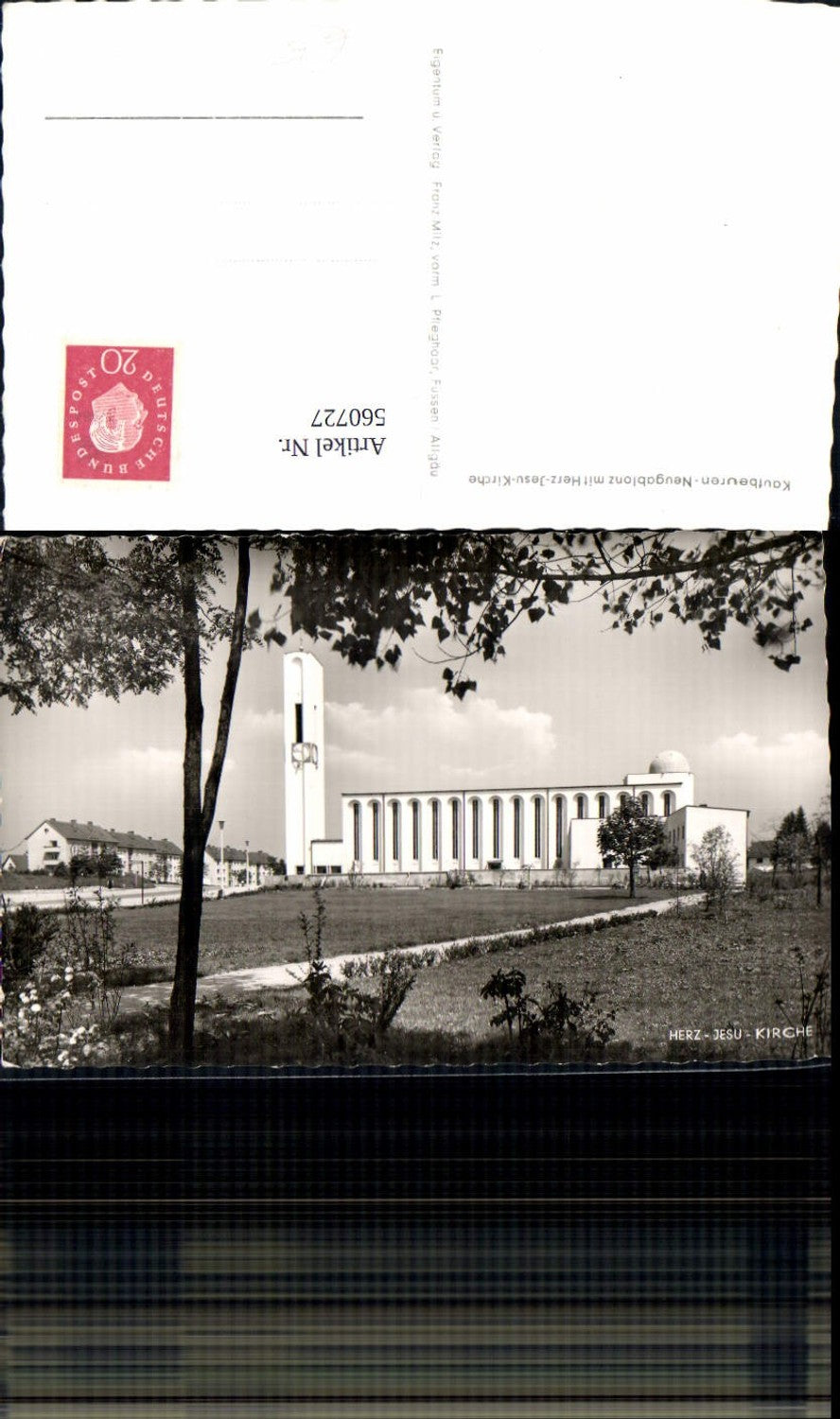 560727,Foto Ak Kaufbeuren-Neugablonz m. Herz-Jesu-Kirche