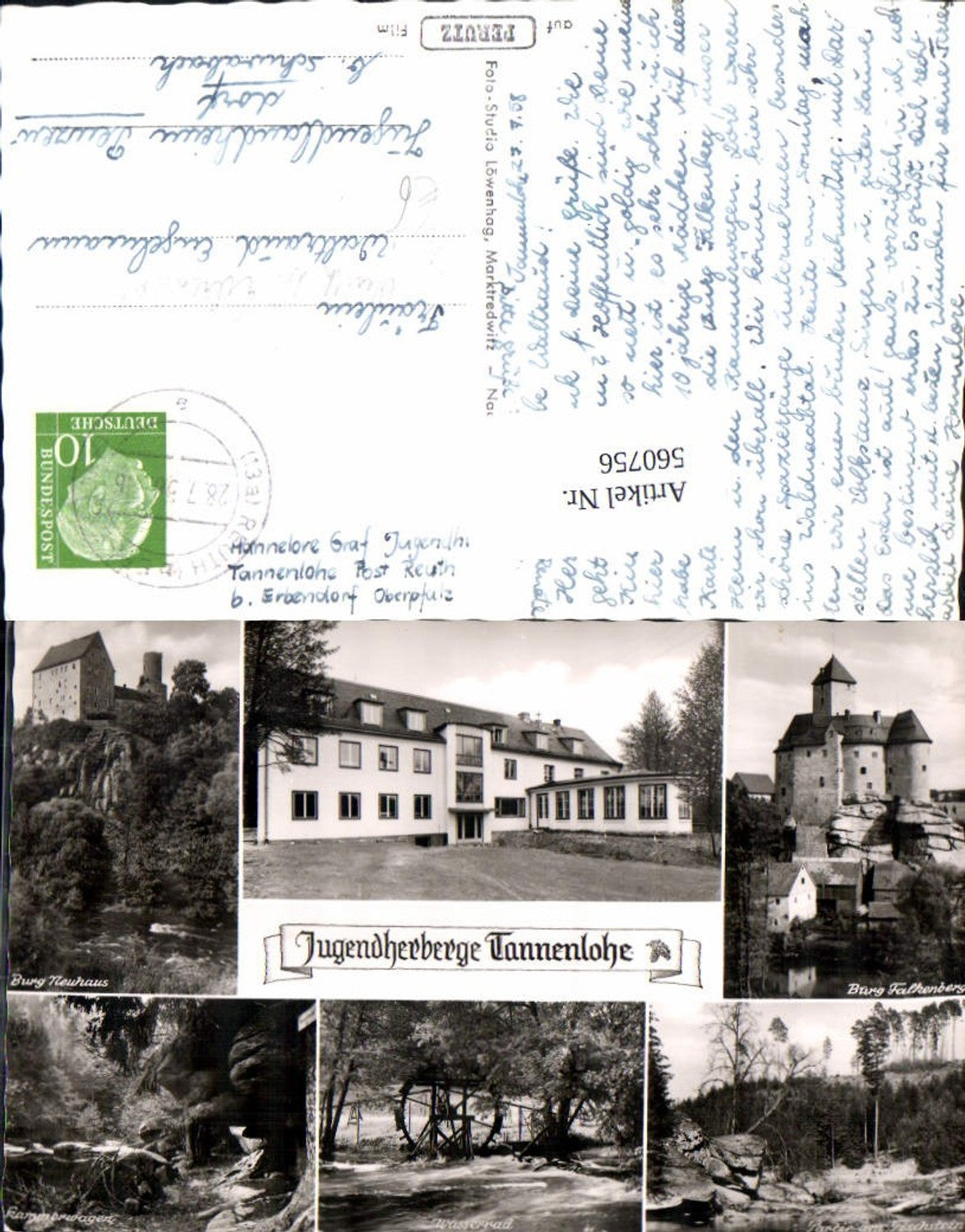 560756,Mehrbild Ak Tannenlohe Jugendherberge b. Reuth bei Erbendorf Burg Falkenberg Burg Neuhaus