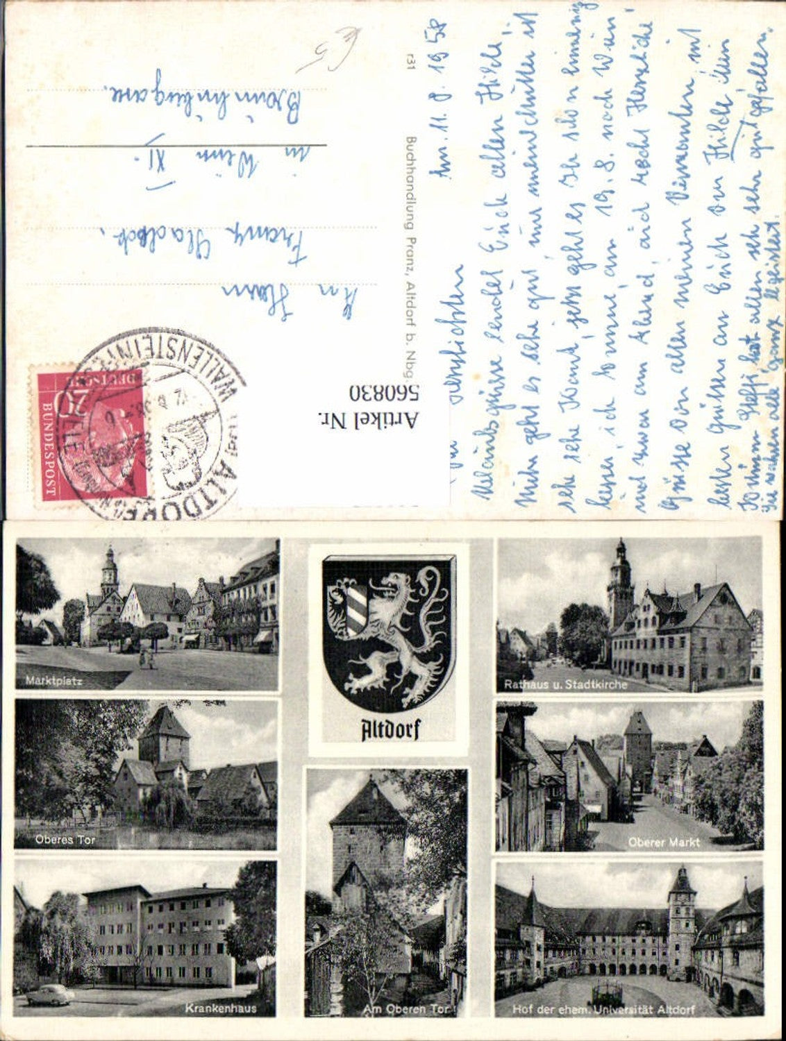 560830,Mehrbild Ak Altdorf Rathaus Oberes Tor Markt Wappen