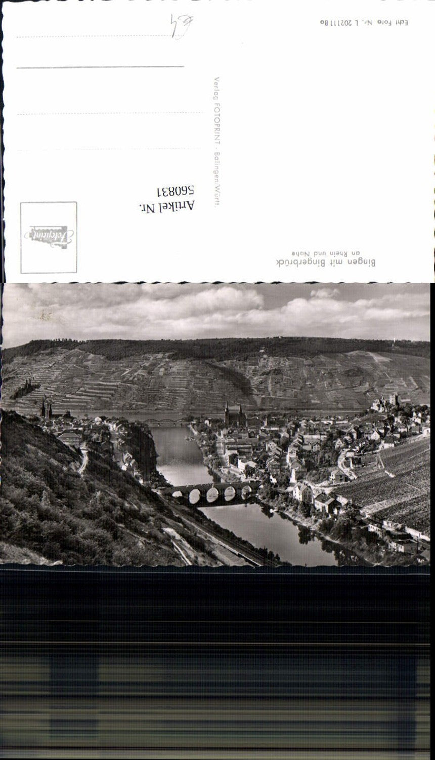 560831,Foto Ak Bingen a. Rhein m. Bingerbrück a. Rhein und Nahe