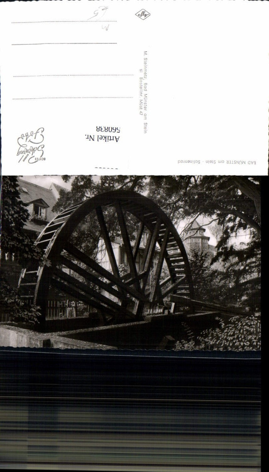 560838,Foto Ak Bad Münster a. Stein-Ebernburg Bad Kreuznach Salinenrad Mühlrad