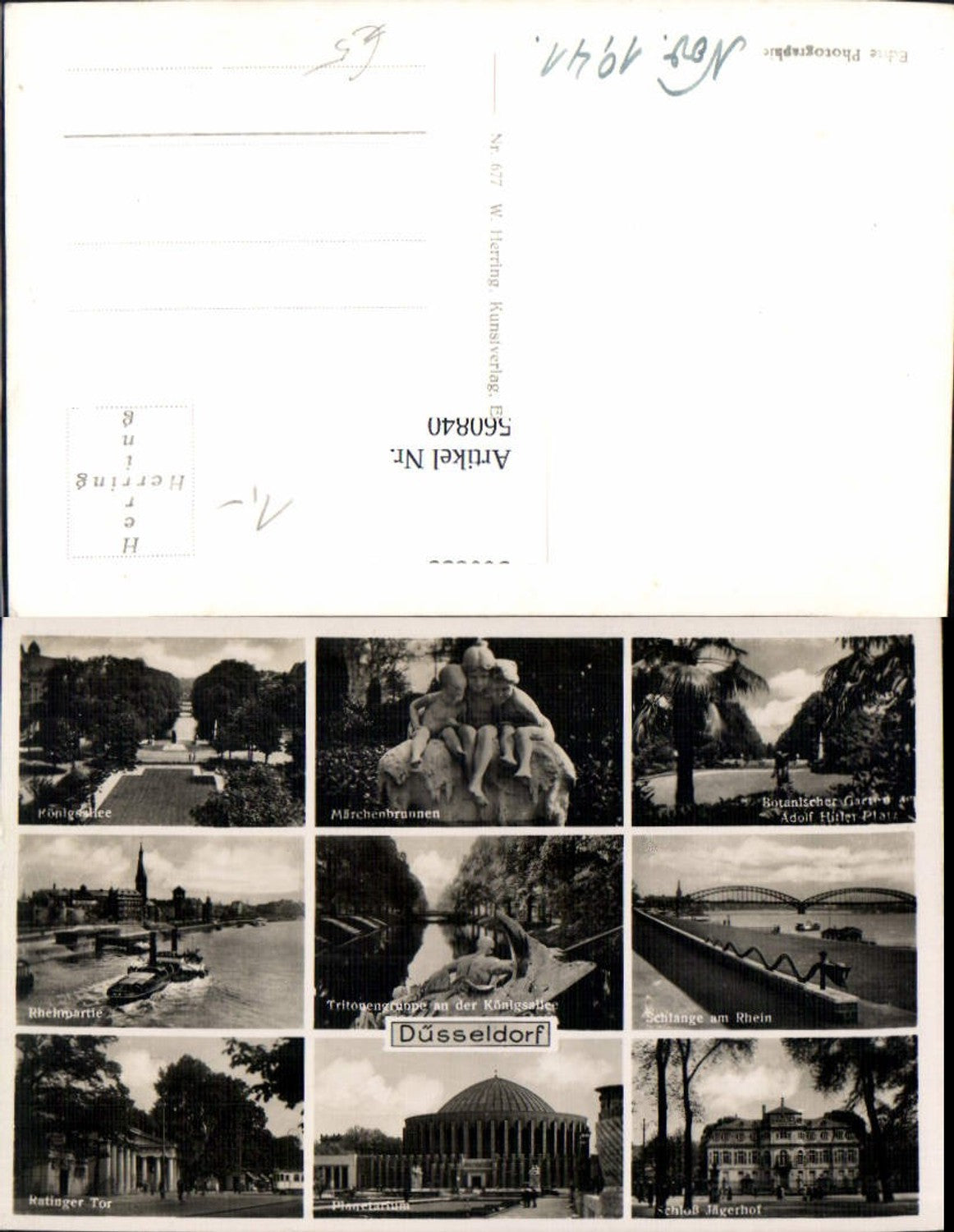 560840,Mehrbild Ak Düsseldorf Königsallee Rheinpartie Schloss Jägerhof