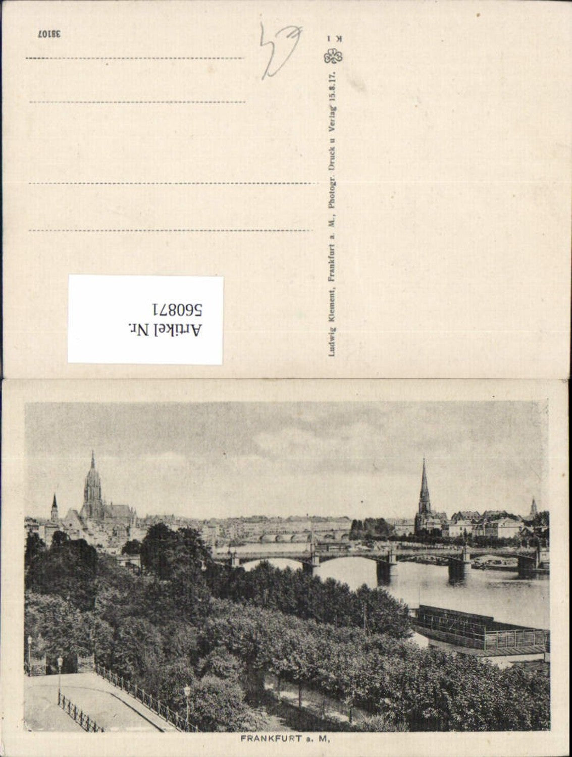 560871,Frankfurt a. Main Ansicht Brücke