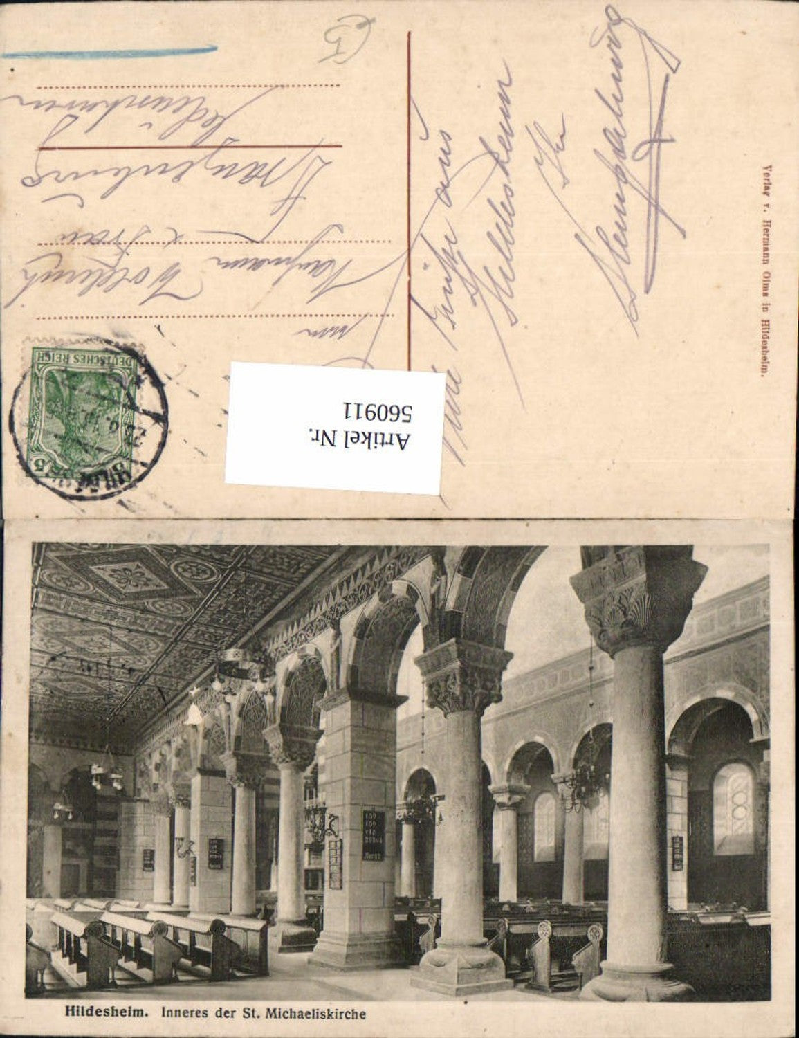 560911,Hildesheim Inneres der St. Michaeliskirche
