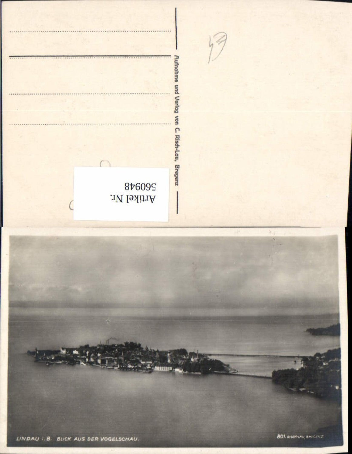 560948,Lindau i. Bodensee Blick aus d. Vogelschau pub Risch-Lau 801