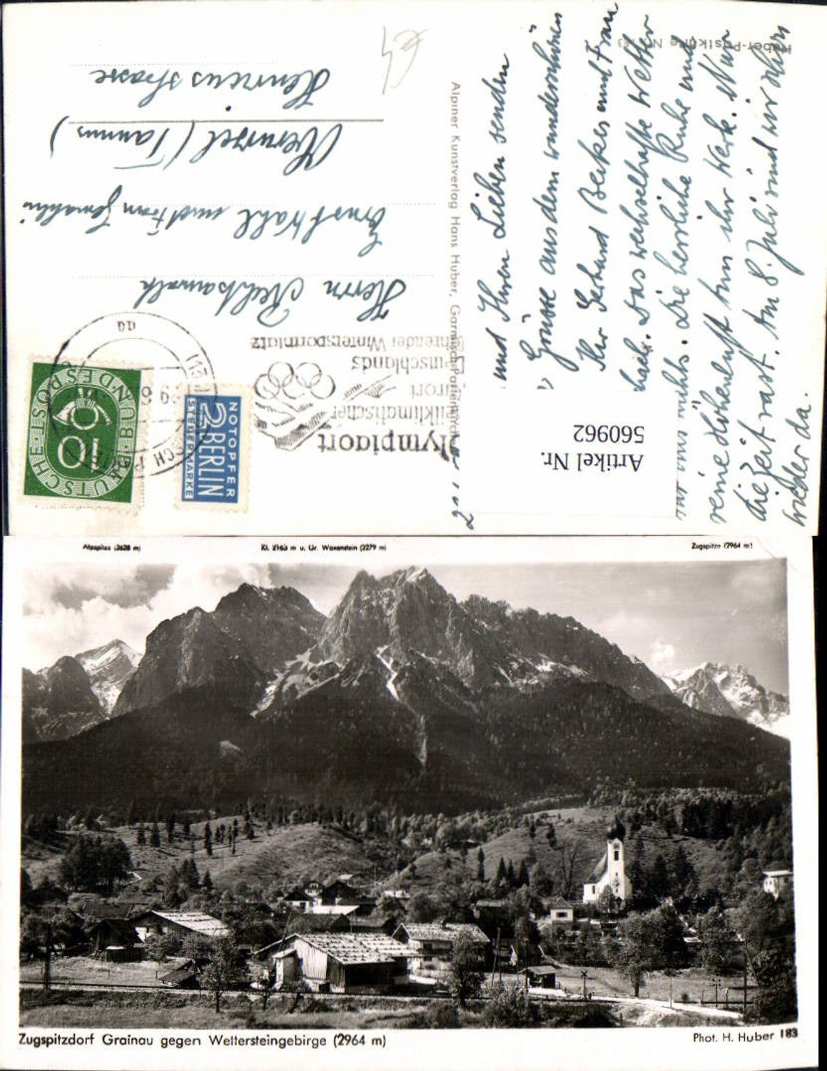 560962,Zugspitzdorf Grainau geg. Wettersteingebirge