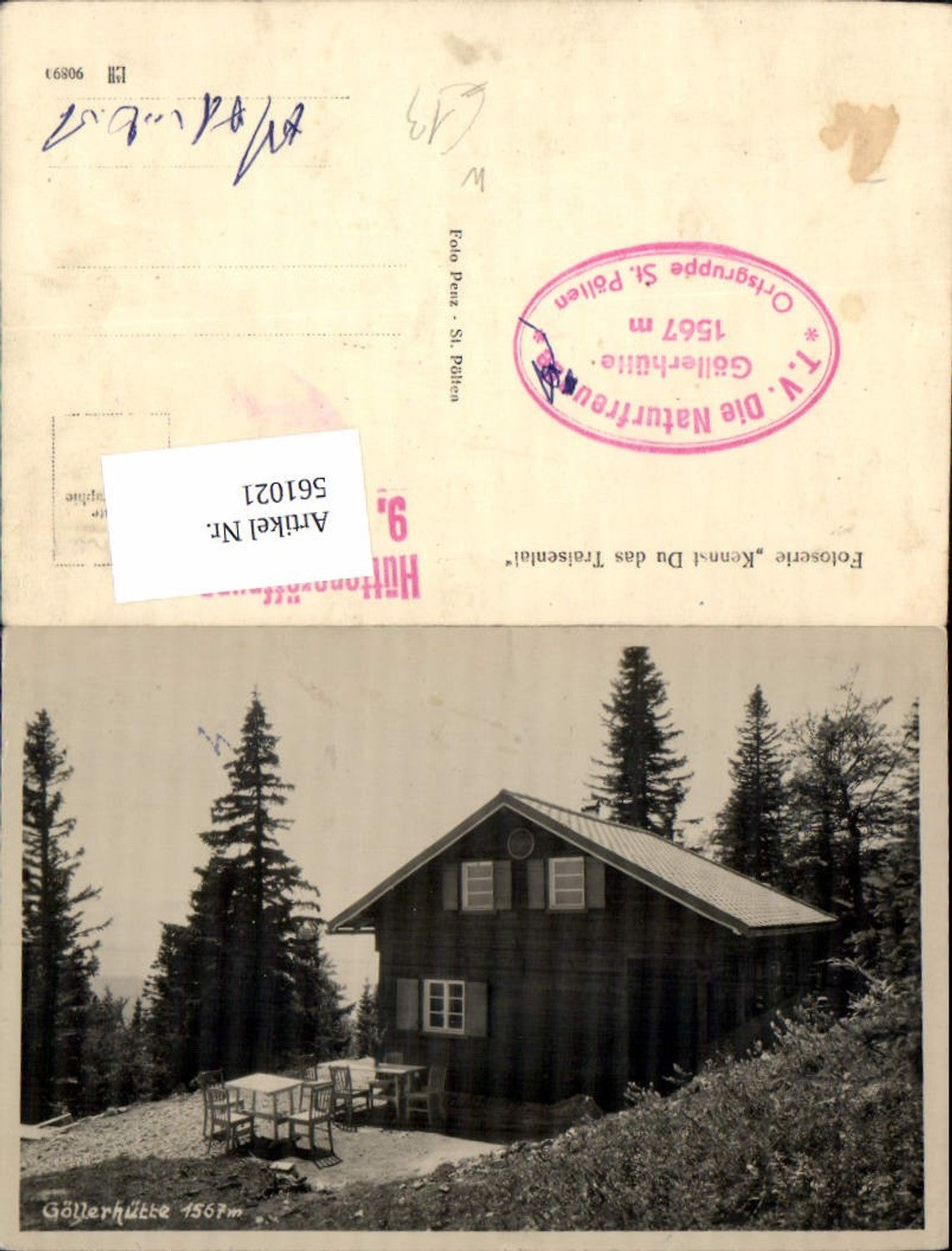 561021,tolle AK Göllerhütte b. Kernhof Lilienfeld St. Aegyd am Neuwalde