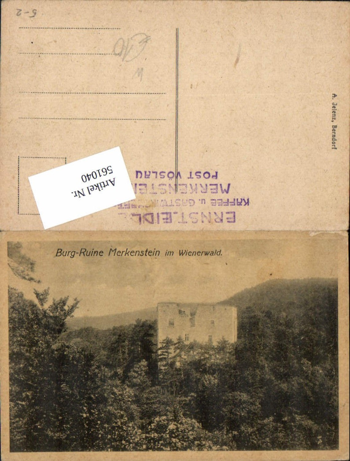 561040,Burg Ruine Merkenstein im Wienerwald b. Vöslau