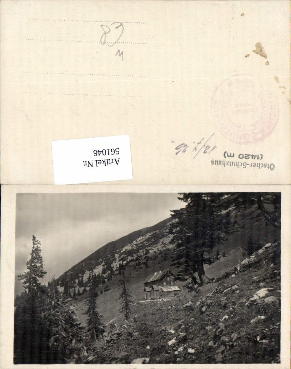 561046,Foto-AK Ötscher Ötscherschutzhaus Lackenhof Stempel