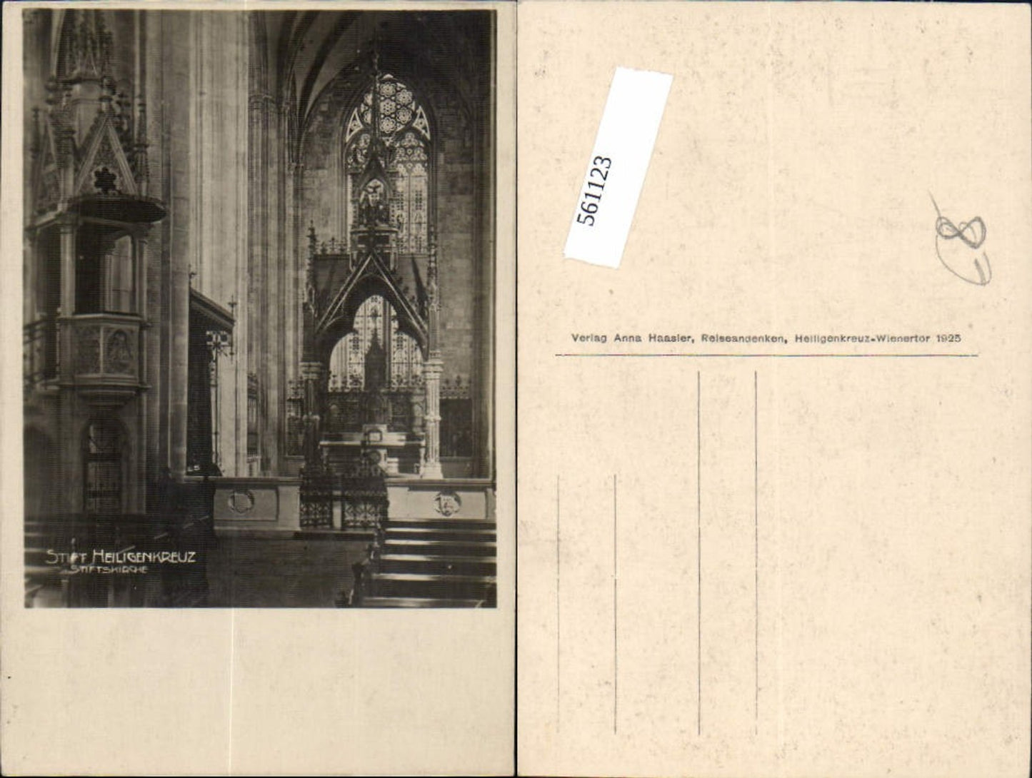 561123,Foto-AK Heiligenkreuz Stiftskirche