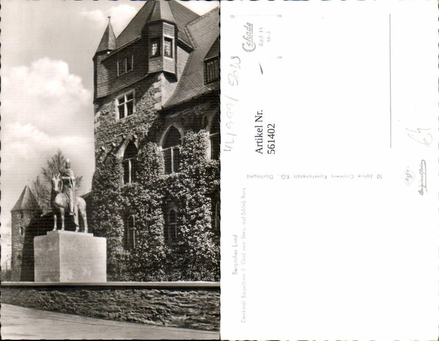561402,Foto Ak Burg an der Wupper Solingen Bergisches Land Denkmal