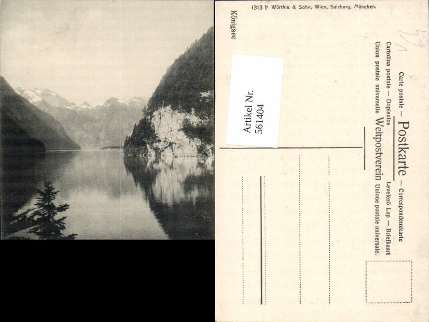 561404, Königssee Schönau am Königssee Malerwinkel pub Würthle Sohn 1313