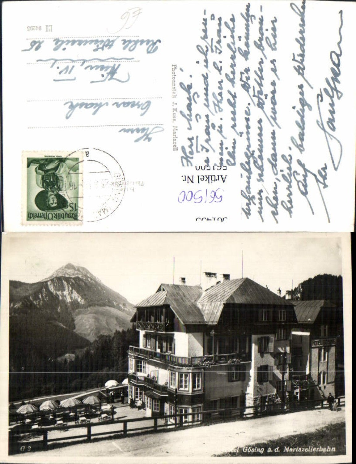 561500,Foto Ak Hotel Gösing a. d. Mariazellerbach Puchenstuben