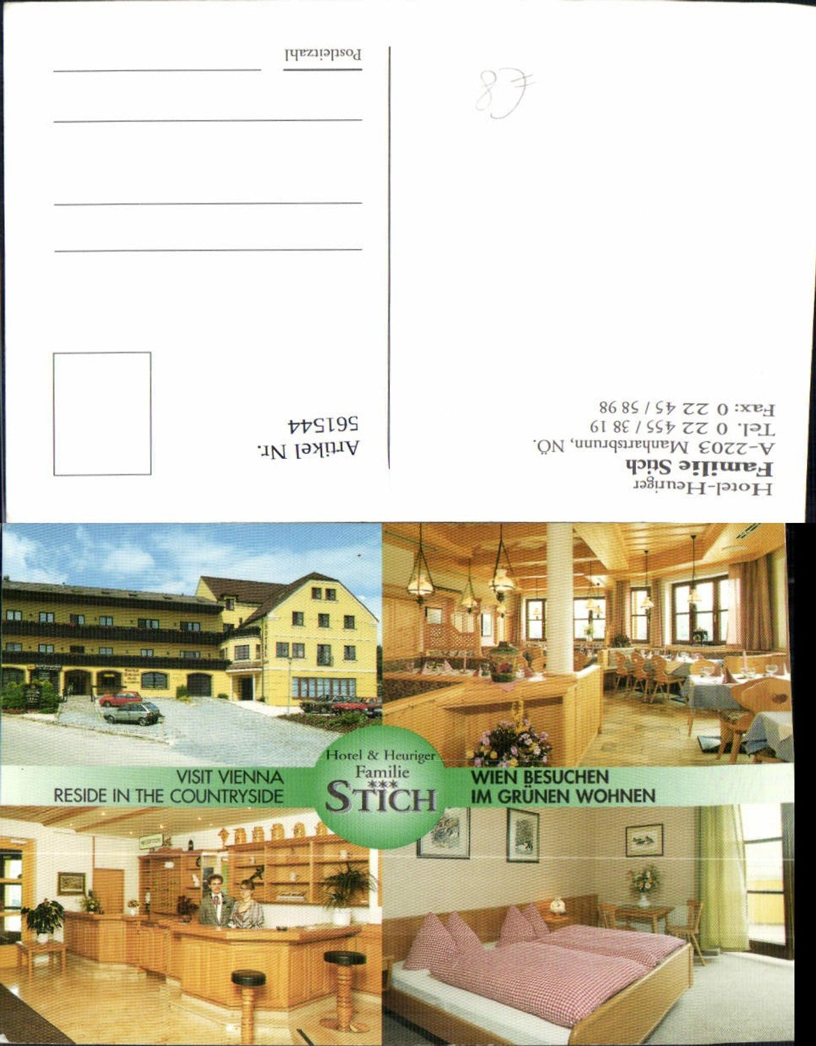 561544,Mehrbild Ak Großebersdorf Manhartsbrunn Hotel Heuriger Familie Stich