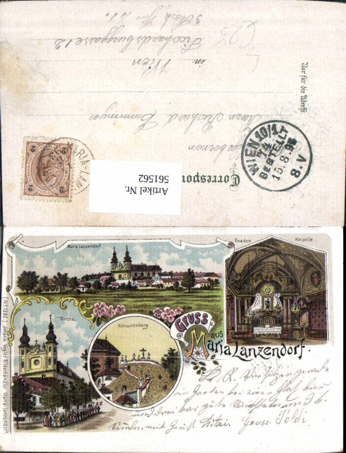 561562,Litho Maria Lanzendorf Gnadenkapelle Kirche