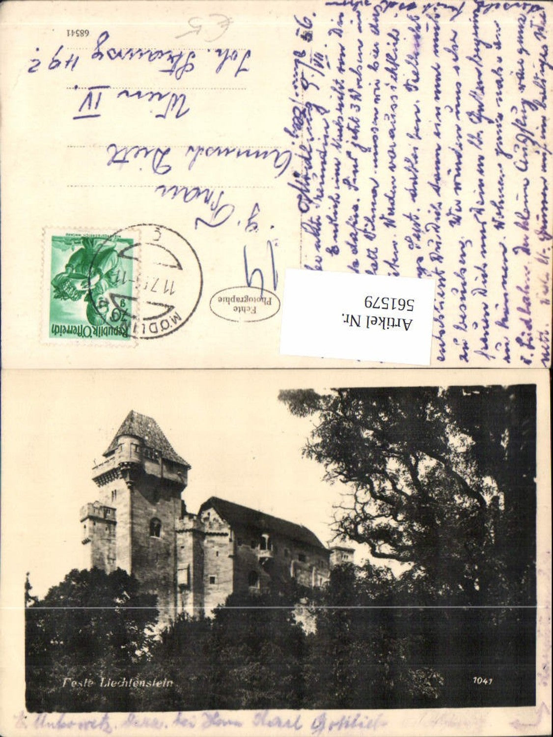 561579,Foto Ak Maria Enzersdorf Burg Liechtenstein