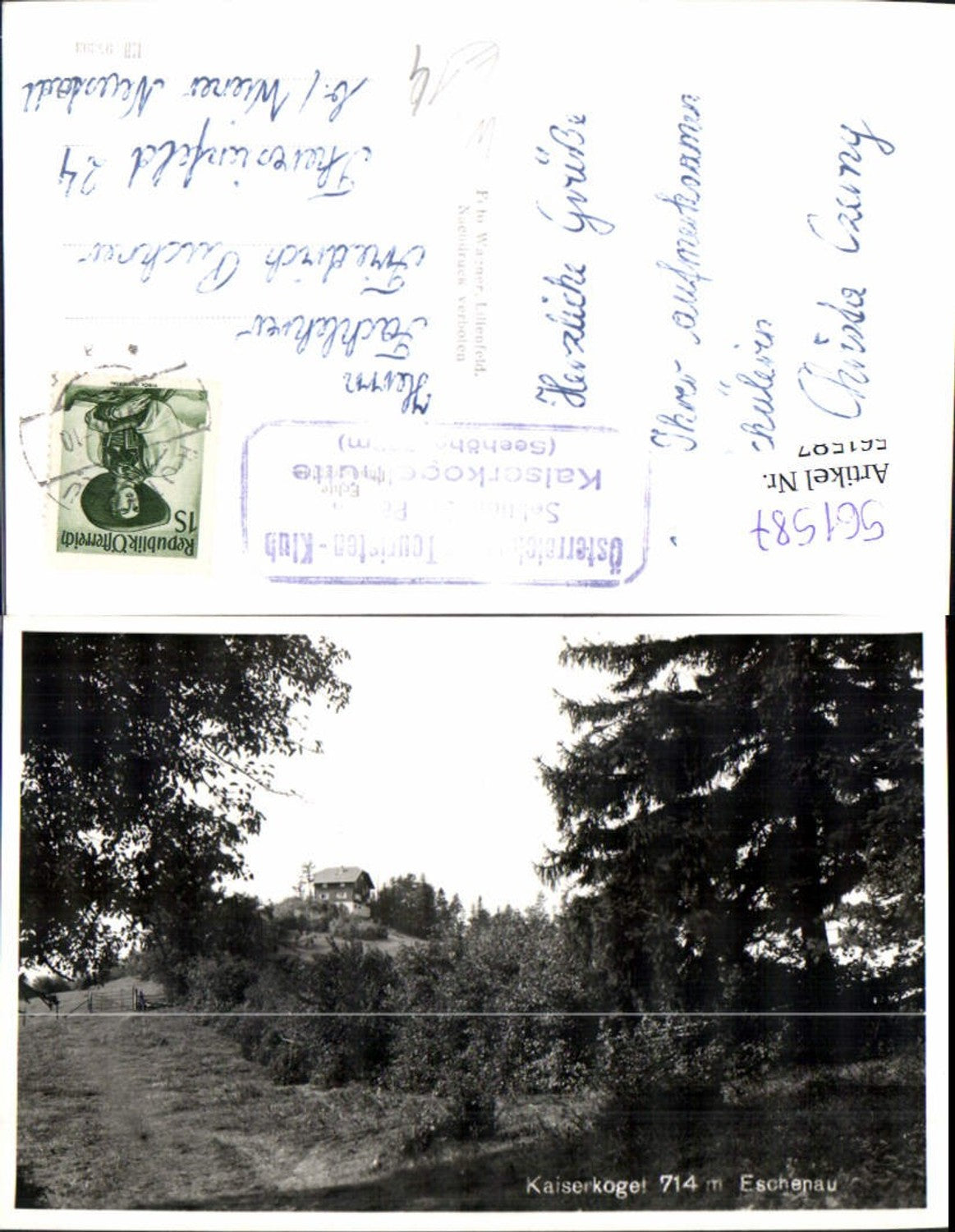 561587,Foto Ak Eschenau Kaiserkogel