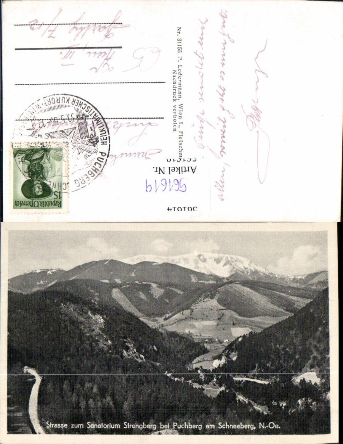 561619,Strasse Sanatorium Strengberg b. Puchberg a. Schneeberg