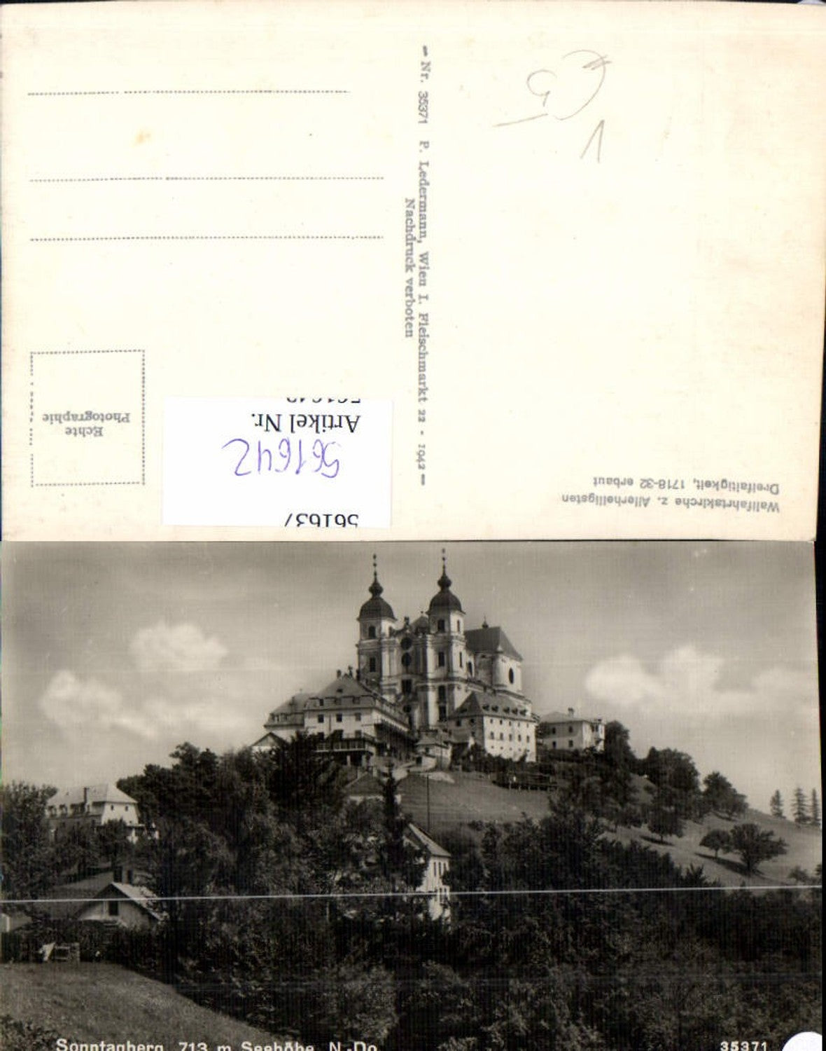 561642,Foto Ak Sonntagberg Basilika Rosenau pub P. Ledermann 35371
