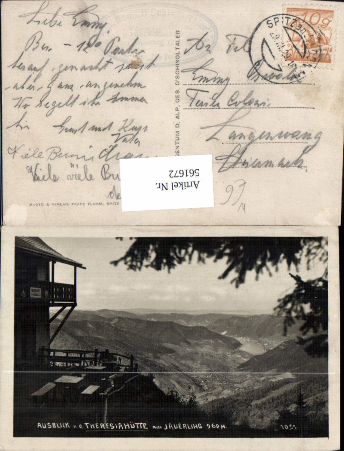 561672,Ausblick v. d. Theresiahütte am Jauerling b. Spitz a. d. Donau