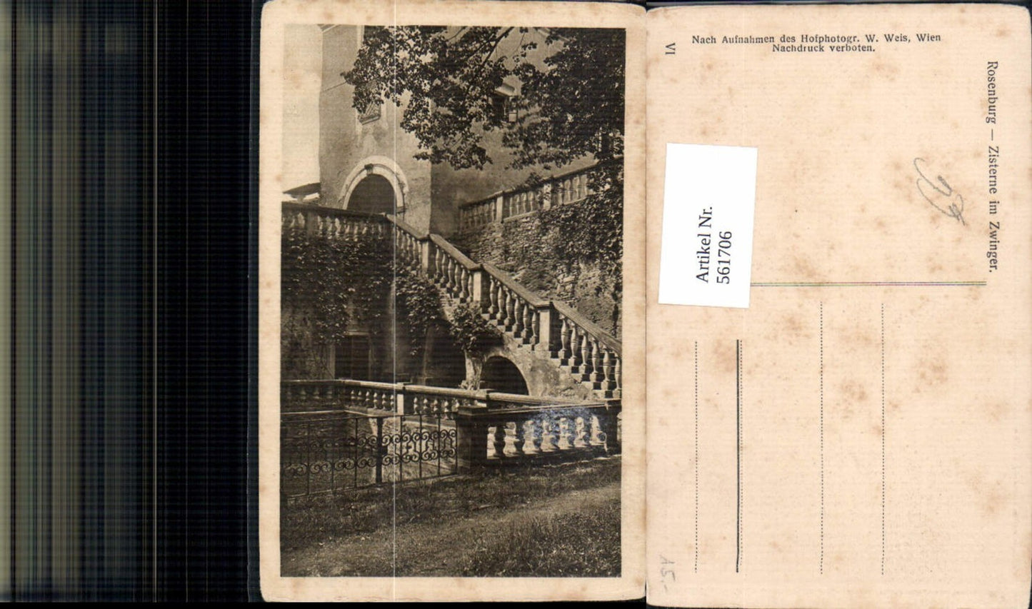 561706,Rosenburg Rosenburg-Mold Zisterne im Zwinger