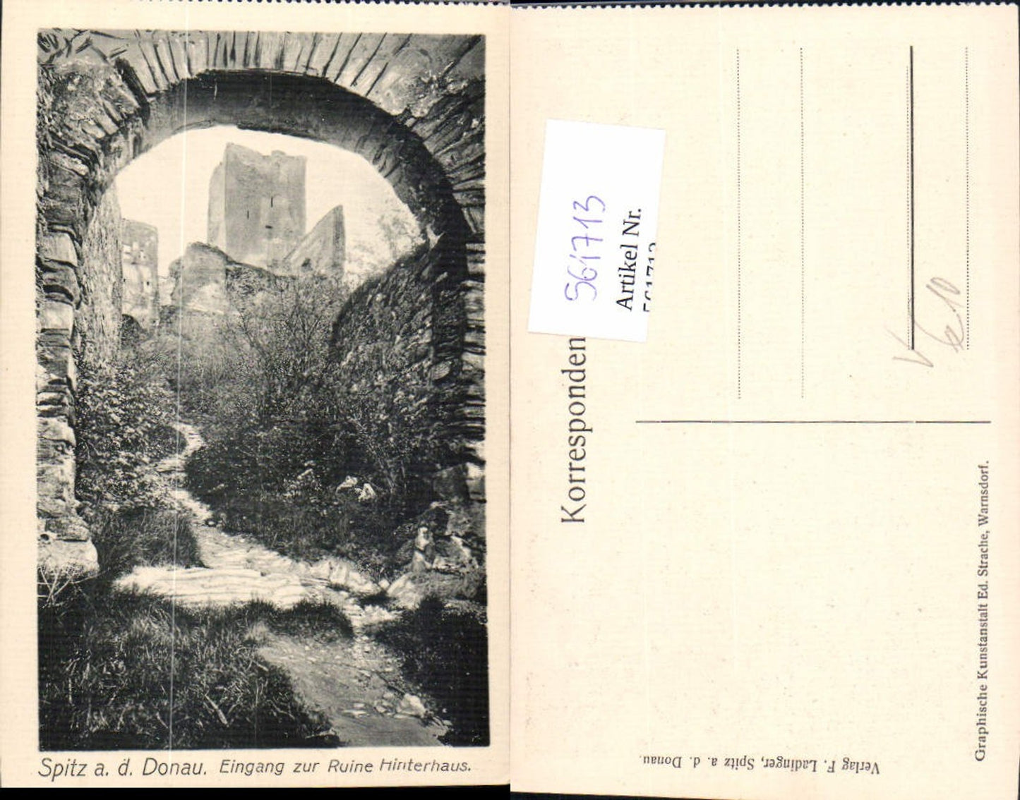 561713,Spitz a. d. Donau Eingang Ruine Hinterhaus Wachau pub F. Ladinger