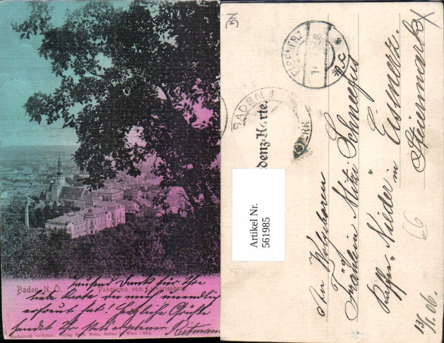 561985,Baden bei Wien Calvarienberg Stp. Eisenerz
