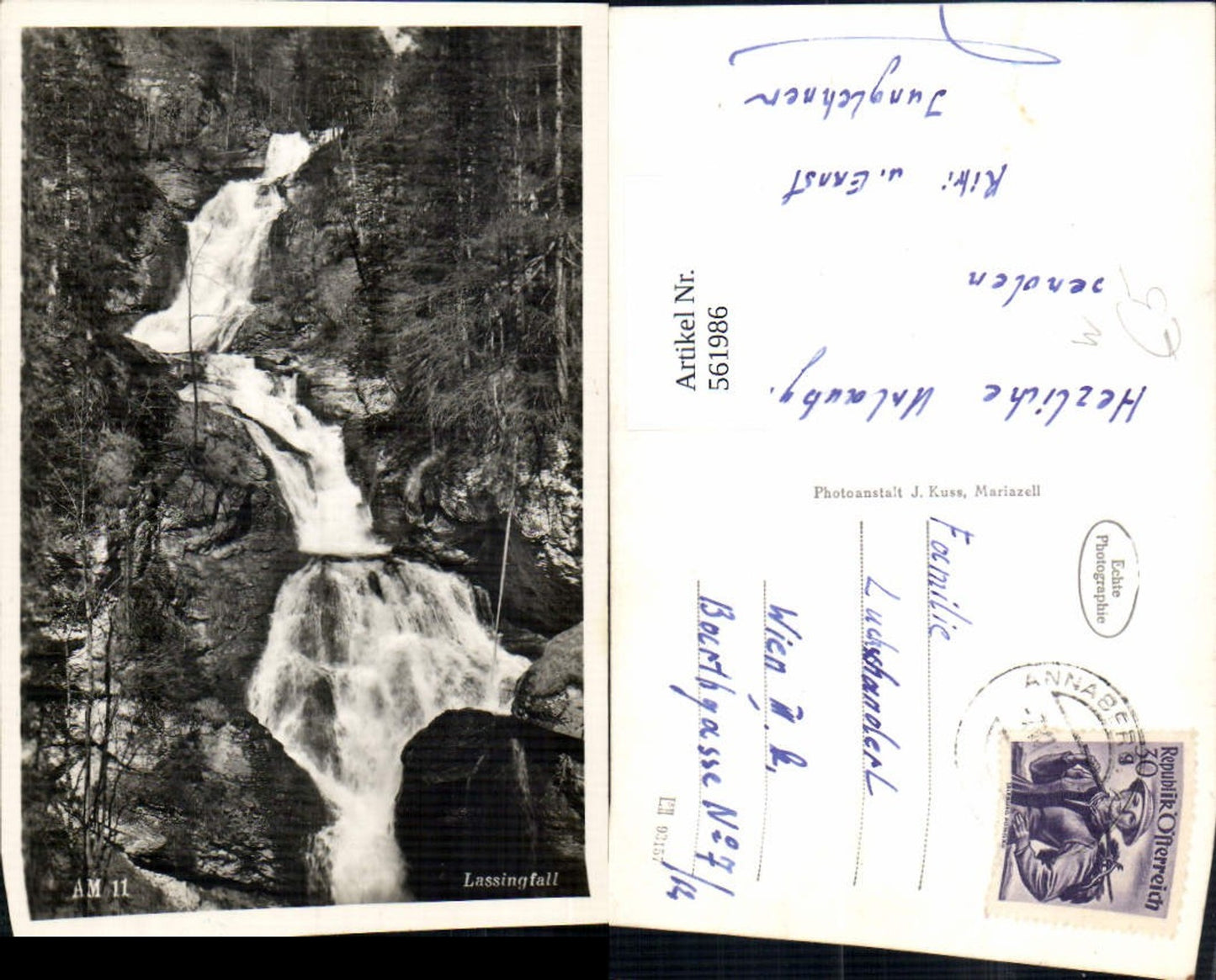 561986,Lassingfall bei Annaberg Wienerbruck Wasserfall