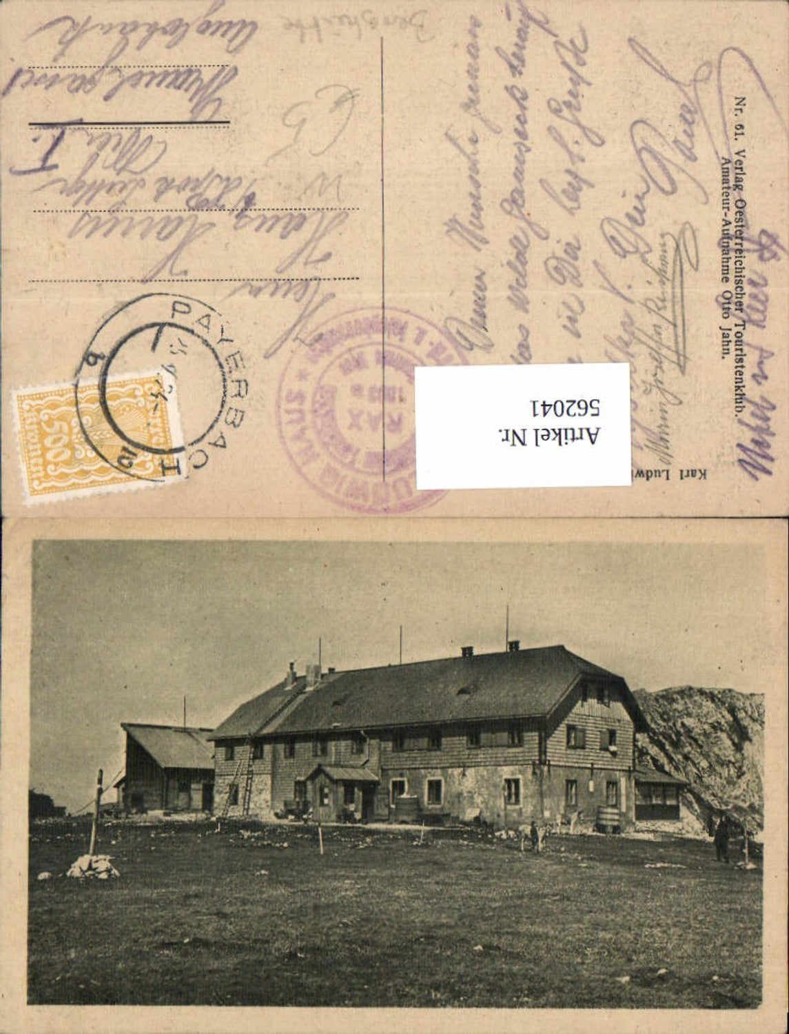 562041,Karl Ludwig Haus b. Payerbach Prein Rax