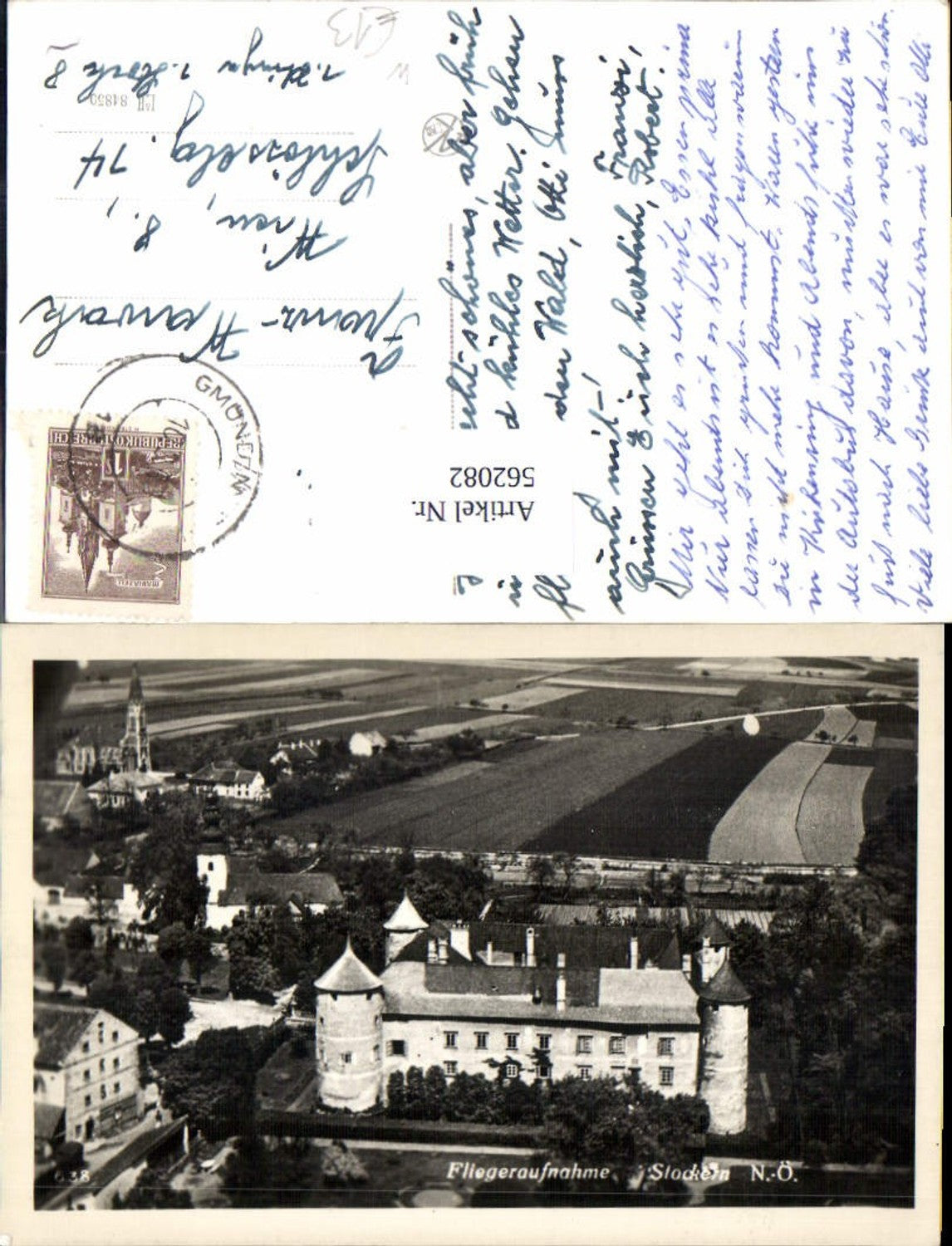 562082,tolle Fliegeraufnahme Stockern b. Horn Maria Dreieichen Meiseldorf