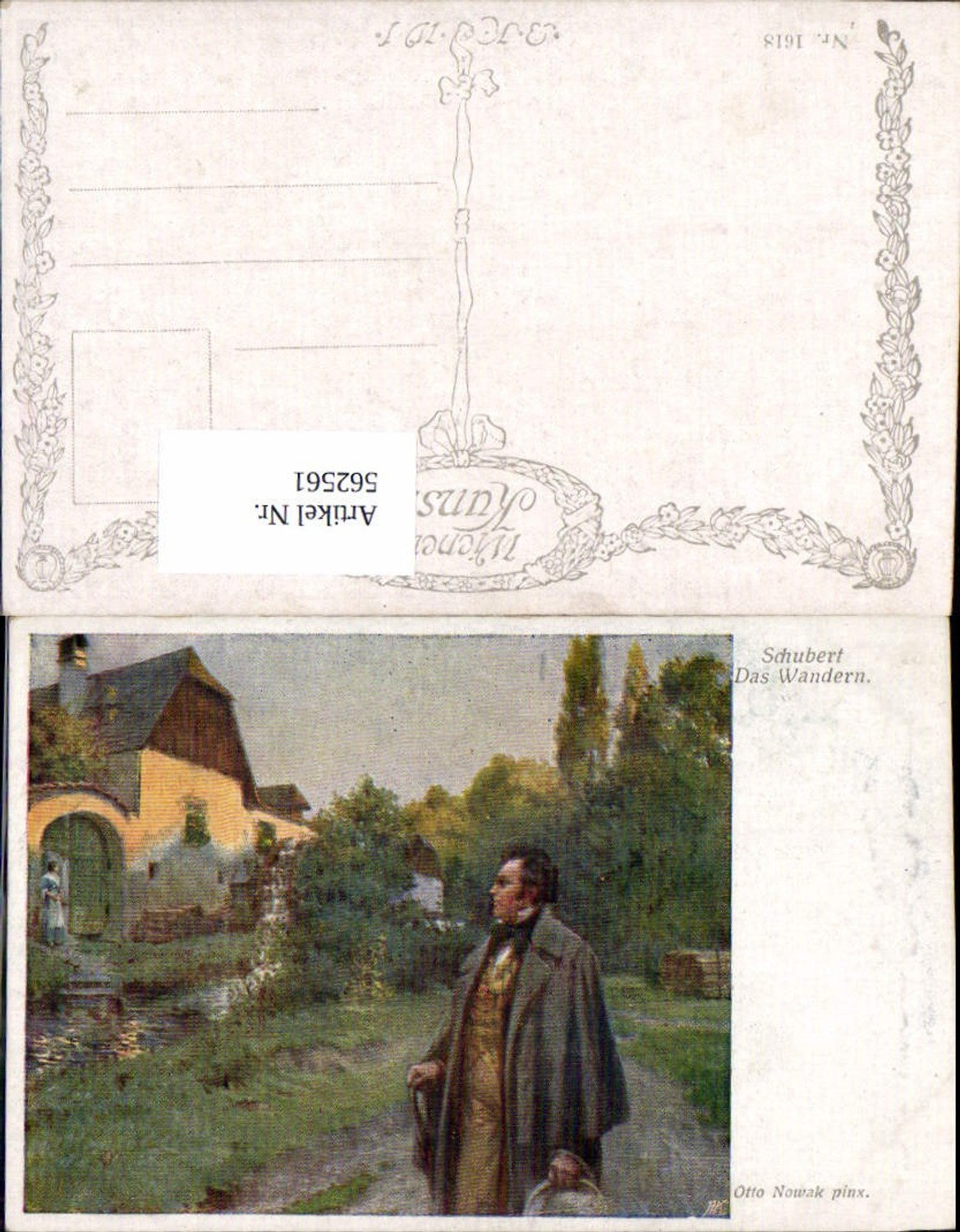 562561, Artist AK Otto Nowak Franz Schubert The Wandering pub BKWI 1618