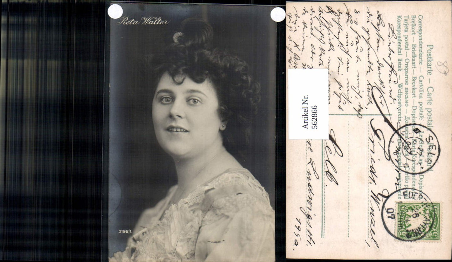 562866,Schauspielerin Reta Walter Portrait
