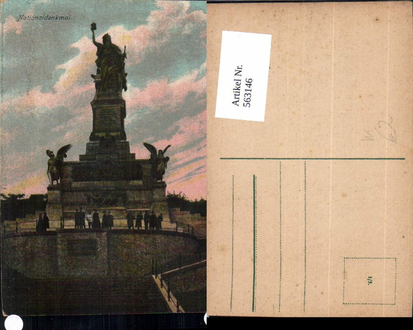 563146,Nationaldenkmal Rüdesheim a. Rhein Statue Monument