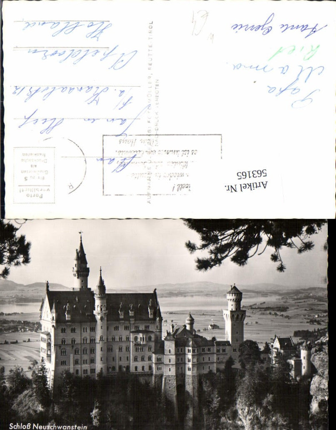563165,Foto Ak Schwangau Schloss Neuschwanstein