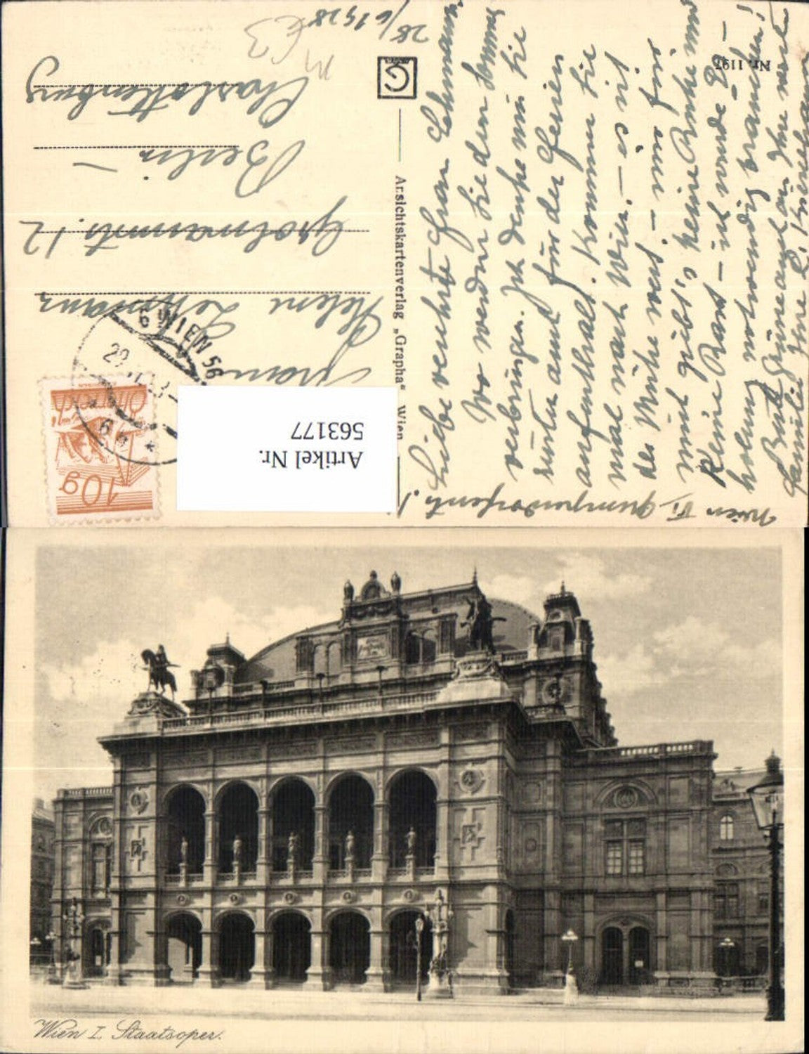 563177, Photo Ak Vienna State Opera Theatre Opera