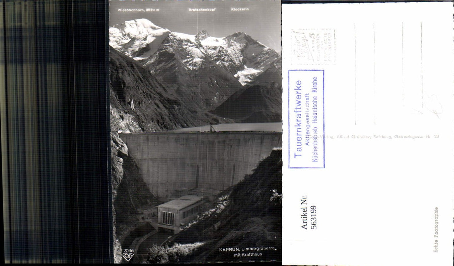 563199,Foto Ak Kaprun Limberg-Sperre m. Krafthaus Talsperre pub Cosy 2036