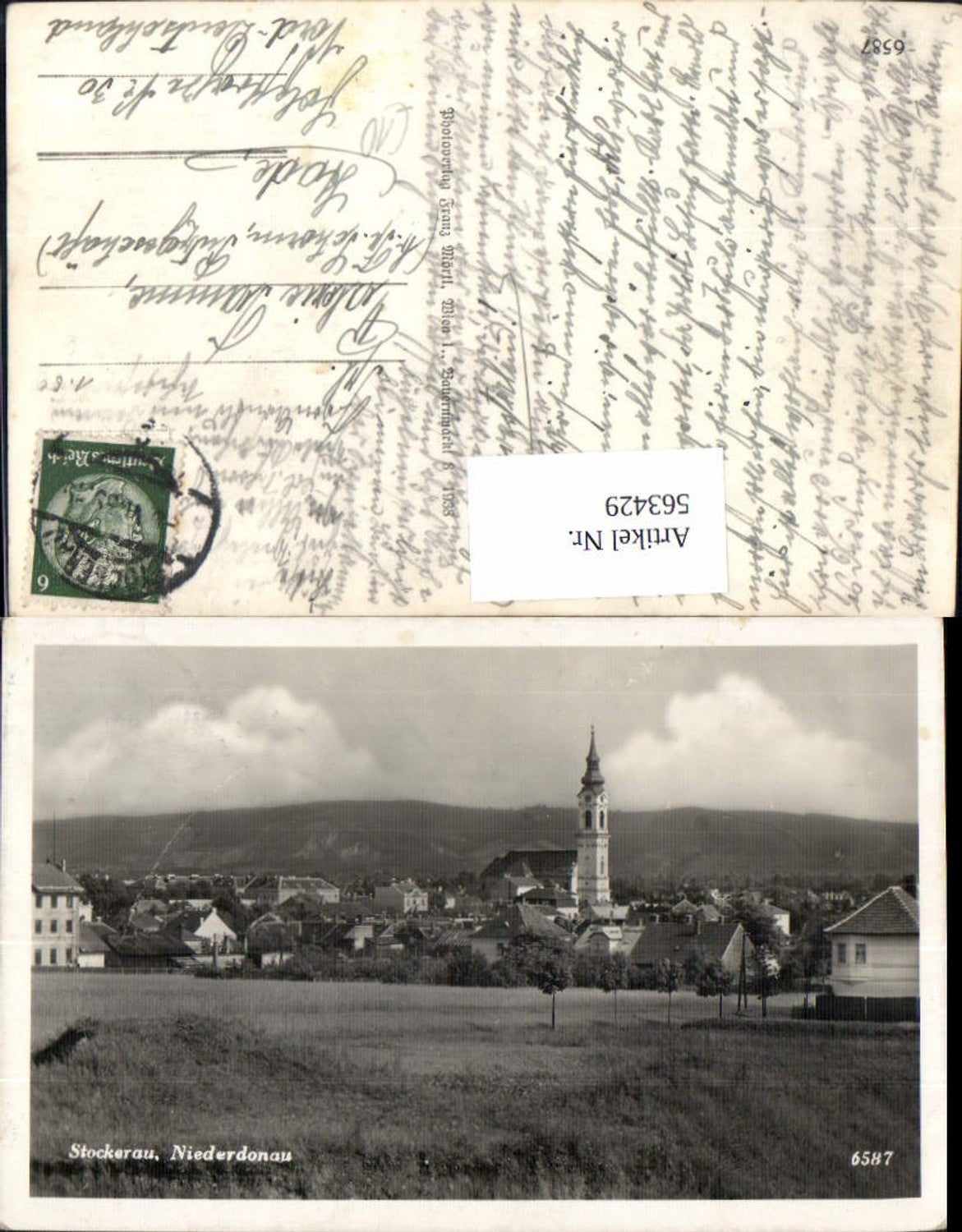 563429,Stockerau Teilansicht m. Kirche