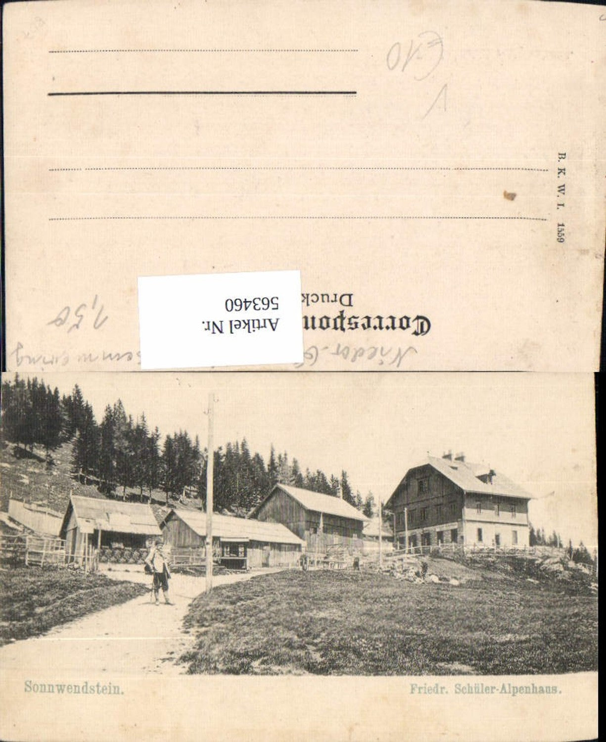 563460,Sonnwendstein Friedrich-Schüler-Alpenhaus Schottwien Maria Schutz pub B.K.W.I. 1559