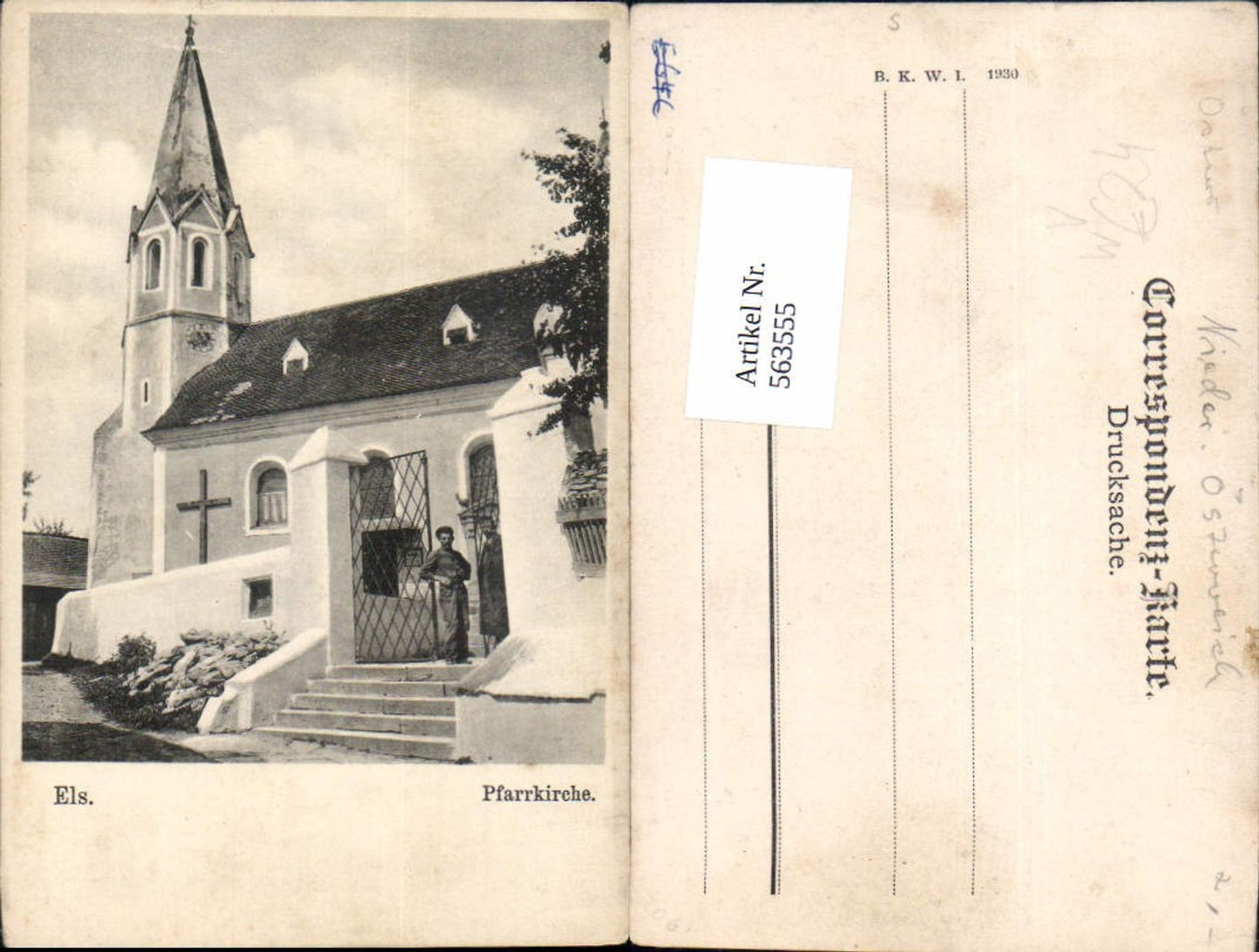 563555,Albrechtsberg an der Großen Krems Els Pfarrkirche pub B.K.W.I. 1930