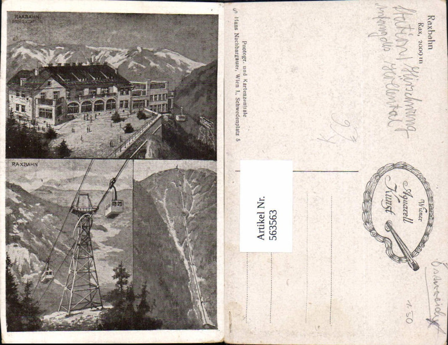 563563, Artist Ak Raxbahn mountain station Hirschschwang Reichenau an der Rax