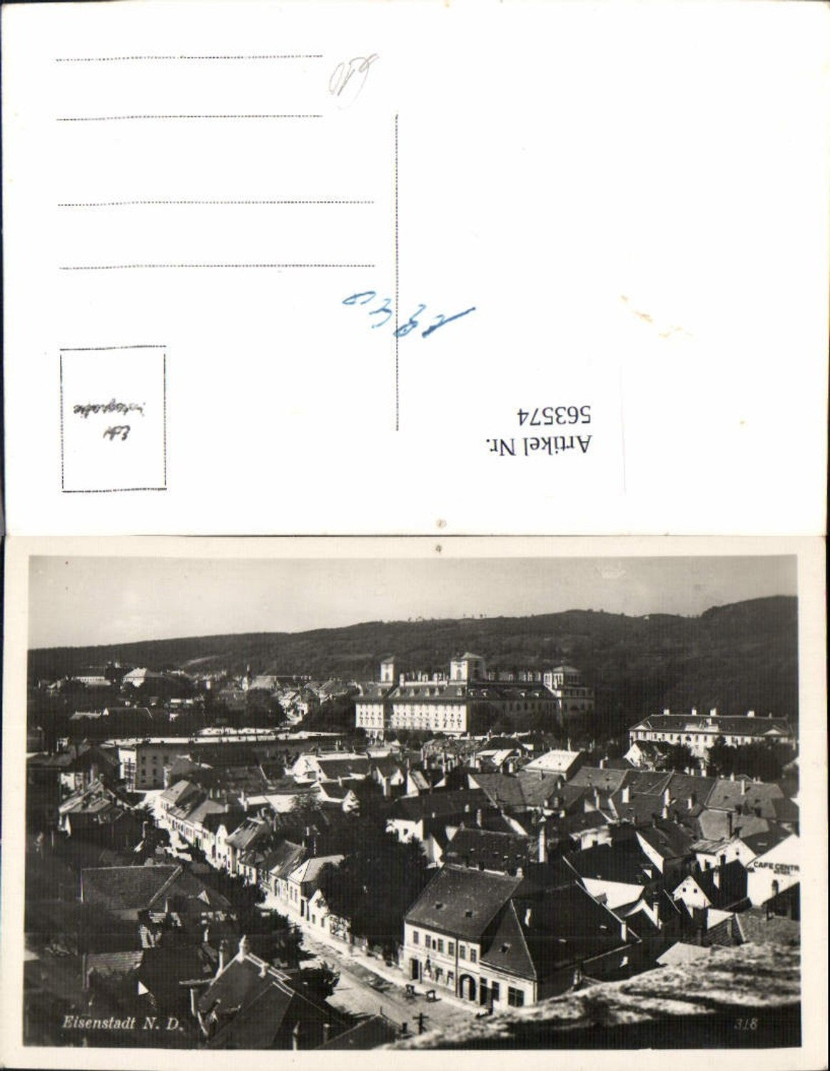 563574,Foto Ak Eisenstadt Ansicht 1940